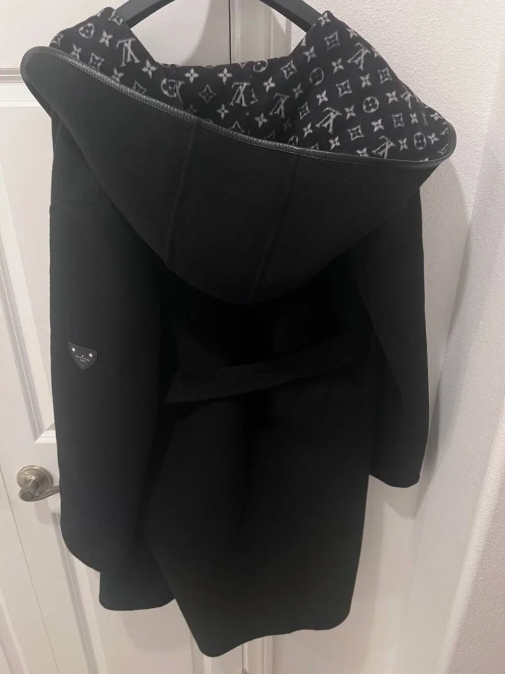 Louis Vuitton Monogram Hooded Wool Coat